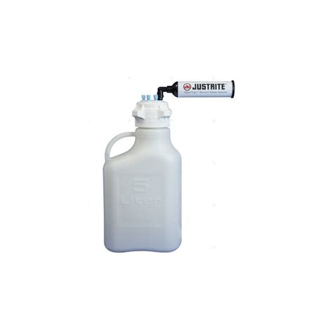 Justrite 12801 5l Hdpe Vaportrap Carboy With Filter Kit 83mm Cap 6