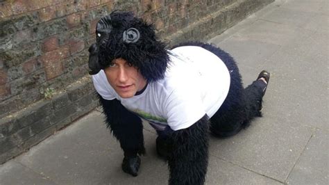 Gorilla Man Still Crawling London Marathon Bbc News
