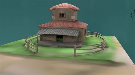 3d Model Village House Vr Ar Low Poly Cgtrader
