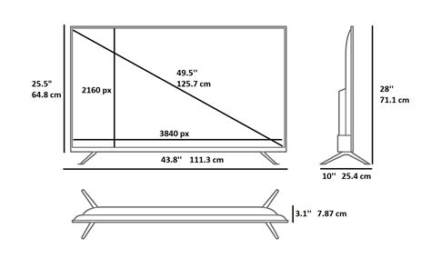 50 Inch Tv Dimensions Come Tv Specs