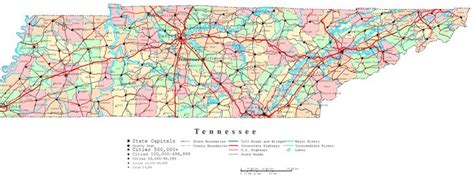 Tennessee Printable Map Printable Maps Map Tennessee Map