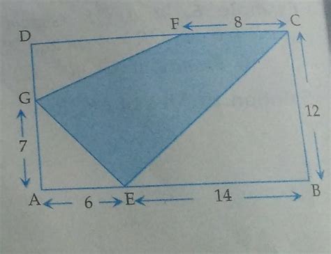 In The Adjoining Figure ABCD Is A Rectangle And All Measurements Are In