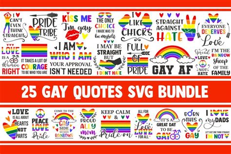 Gay Pride Svg Bundle Lgbt Svg Gay Svg Pride Svg Rainbow
