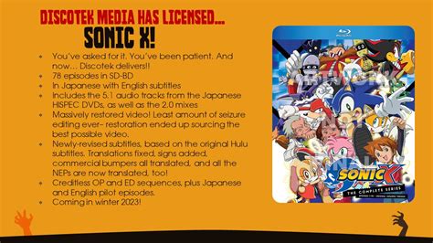 Sonic X Anime Series Blu Ray Release Announced Nintendosoup