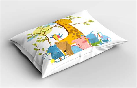 Cartoon Design Pillow Sham Decorative Pillowcase 3 Sizes For Bedroom
