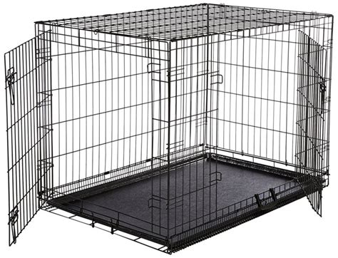 Amazonbasics Double Door Folding Metal Dog Crate With Paw Protector