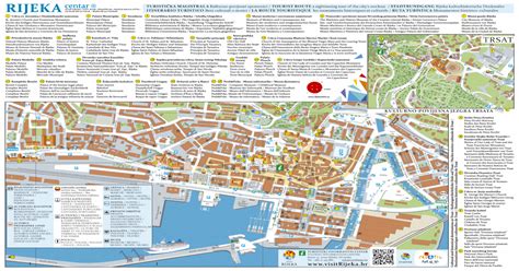 Rijeka Plan Grada Rijeka City Map