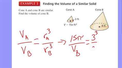 Volume Of Similar Cone 11 7 Youtube