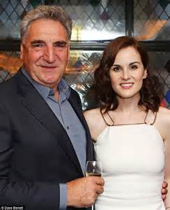 lily james joins downton abbey co stars for final wrap party daily mail online