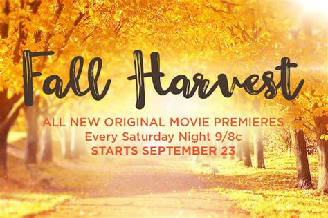 Hallmark Channels 2017 Fall Harvest Movies