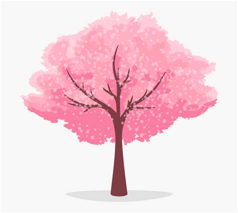 Cherry Blossom Tree Cartoon Clipart Png Download