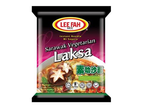 Sibu instant kampua & kolo mee. Sarawak Vegetarian Laksa Flavour - Lee Fah Mee