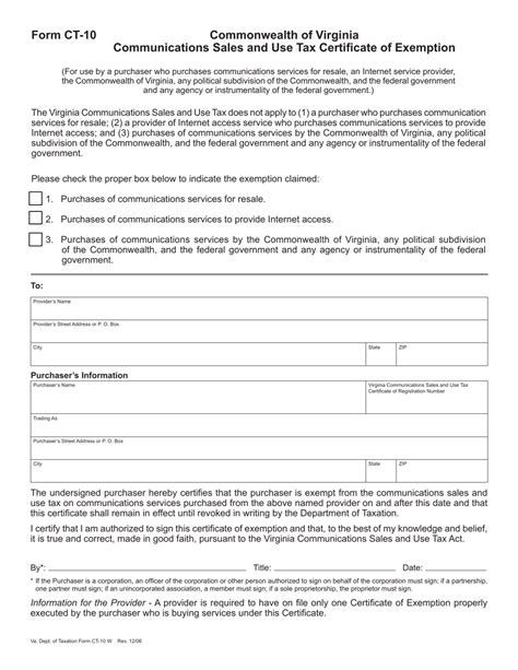 Form Ct 10 Fill Out Sign Online And Download Fillable Pdf Virginia