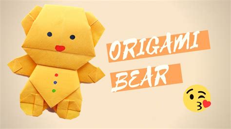 Origami Bear Origami Bear How To Make An Easy Paper Animals