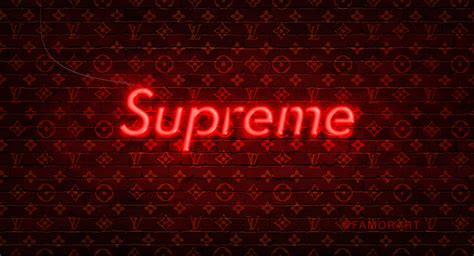 Poster Supreme X Lv Neon Art Vlone Palace Adidas