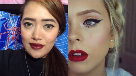 Easy Winged Eyeliner And Classic Red Lips Youtube