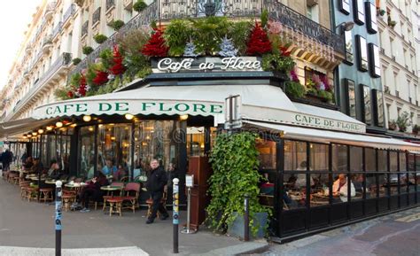 Das Berühmte Café De Flore Paris Frankreich Redaktionelles