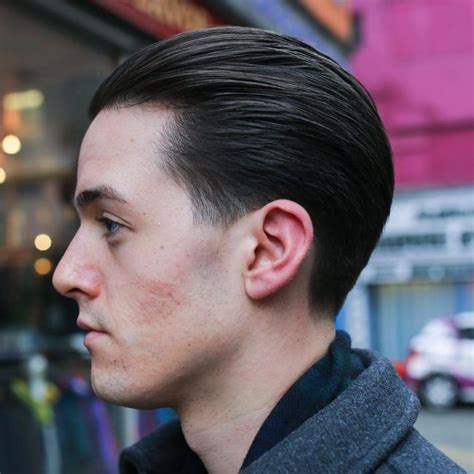 Mens Slicked Back Hairstyles Skin Fade Hairstyle Taper Fade Haircut