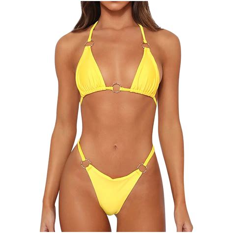Stamzod Sexy Micro Bikini Woman Swimsuit Clearance Swimwear Summer String Thong Bikinis Set