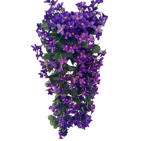 Hemoton 4petals Artificial Flower Hanging Flowers Violet Simulation