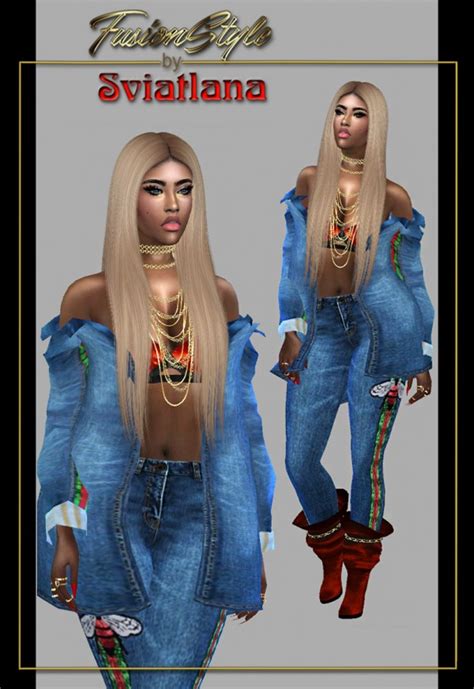 Fusion Style Denim Jacket And Jeans • Sims 4 Downloads