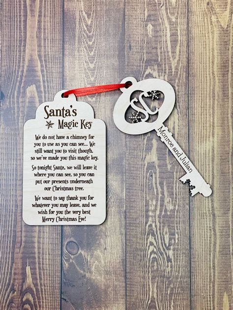 Personalized Santas Magic Key Etsy Santas Magic Key Personalized