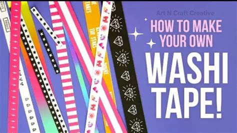 How To Make Your Own Washi Tape🤓 Dly Homemade Washi Tape Art N Craft