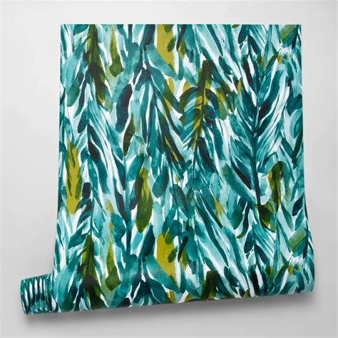 Leaves Peel And Stick Wallpaper Green Opalhouse Target Leaf