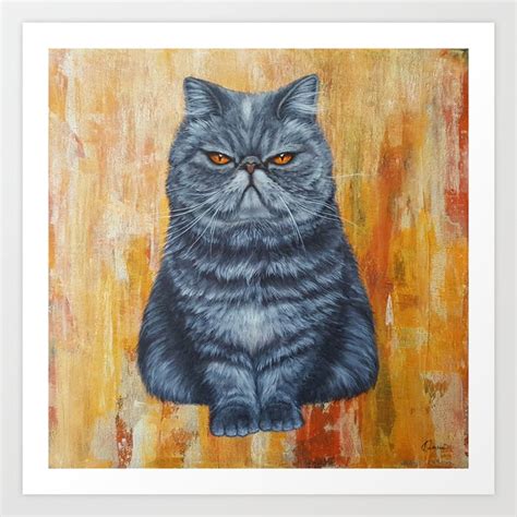 Cool Cat Art Print By Kathleen Wong Art Society6