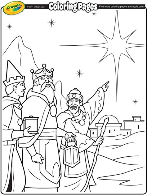 Three Kings Coloring Page