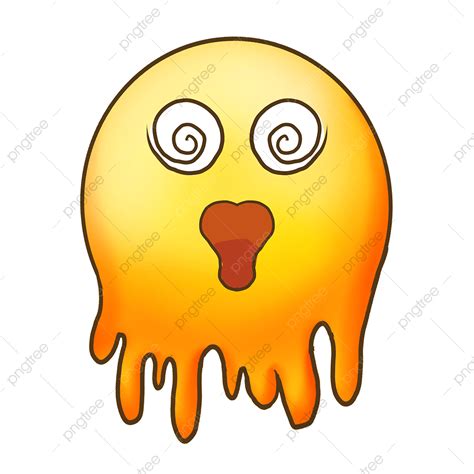 Dizzy Emoji Clipart Transparent Background Emoji Melts Cartoon Dizzy