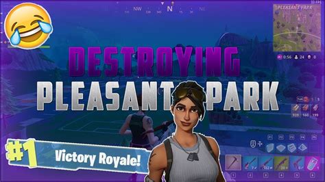 Destroying Everything In Pleasant Park Fortnite Battle Royale