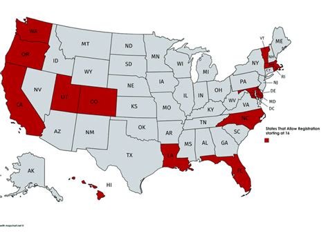 states that allow pre registration for 16 and 17 year olds nonprofit vote