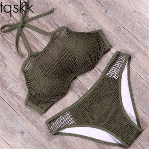 Tqskk 2019 New Arrival Sexy Push Up Solid Bikinis Women Swimwear Low Waist Swimsuit Plus Size