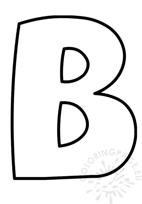 Bubble Letter B Coloring Page