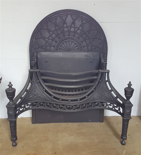 Antique Cast Iron Regency Open Fire Grate Basket Fireplace 604515