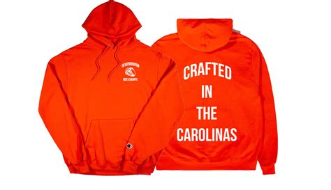 The Crafted In The Carolinas Hoodie X Champion Orange Ode Clothing