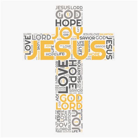 Free Christian Cross Word Cloud Maker Presentermedia