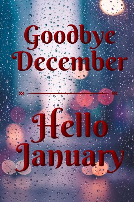 Copy Of Goodbye December And Hello January Poster Postermywall