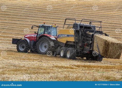 Agriculture Hay Baler Farming Editorial Stock Image Image Of