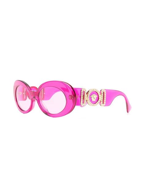 Versace Eyewear Medusa Oval Frame Sunglasses Farfetch