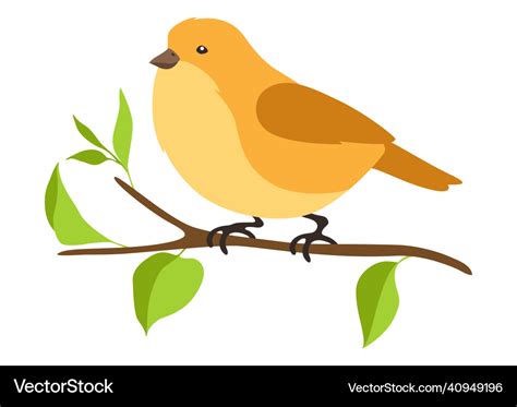 Bird On A Branch Clip Art