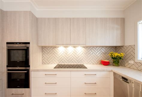 Logie Interiors Kitchen Design Double Herringbone Tile Kitchen