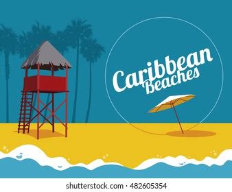 Caribbean Beaches Stock Vector (Royalty Free) 482605354 | Shutterstock