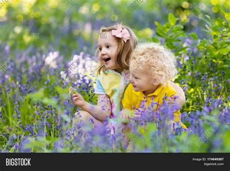 Kids Playing Blooming Image And Photo Free Trial Bigstock