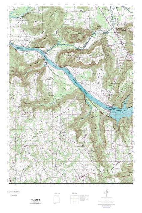 Mytopo Guntersville Dam Alabama Usgs Quad Topo Map