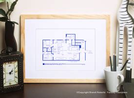 The friends apartment building, 90 bedford street. Set of 4 - Friends Apartments Floorplans for Monica ...