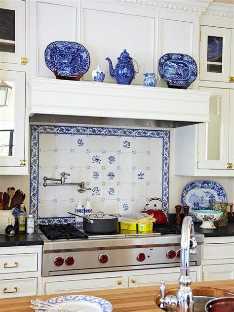 20 Blue And White Kitchen Backsplash Pimphomee