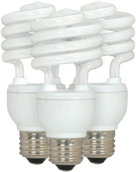 Satco S6284 Mini Spiral Compact Fluorescent Light Bulbs 3 Pack 23