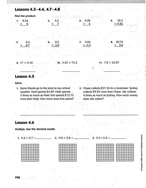 Click to watch an instructional video. Go Math Florida Grade 5 Homework Book Answers - Laskoom